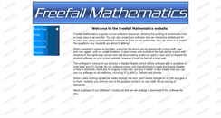 Desktop Screenshot of freefallmathematics.com