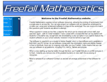 Tablet Screenshot of freefallmathematics.com